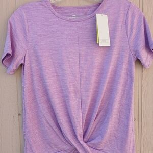 All in Motion Lavender Twist-Front Tee